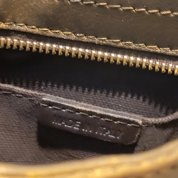 BURBERRY NOVA Check 🤎🌱🌼METALLIC bronze leather trim Bag. - Picture 11 of 12